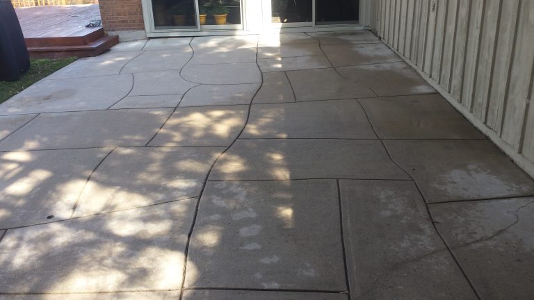 Patio after professional pressure washing